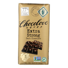 Load image into Gallery viewer, Chocolove Xoxox - Premium Chocolate Bar - Dark Chocolate - Extra Strong - 3.2 Oz Bars - Case Of 12