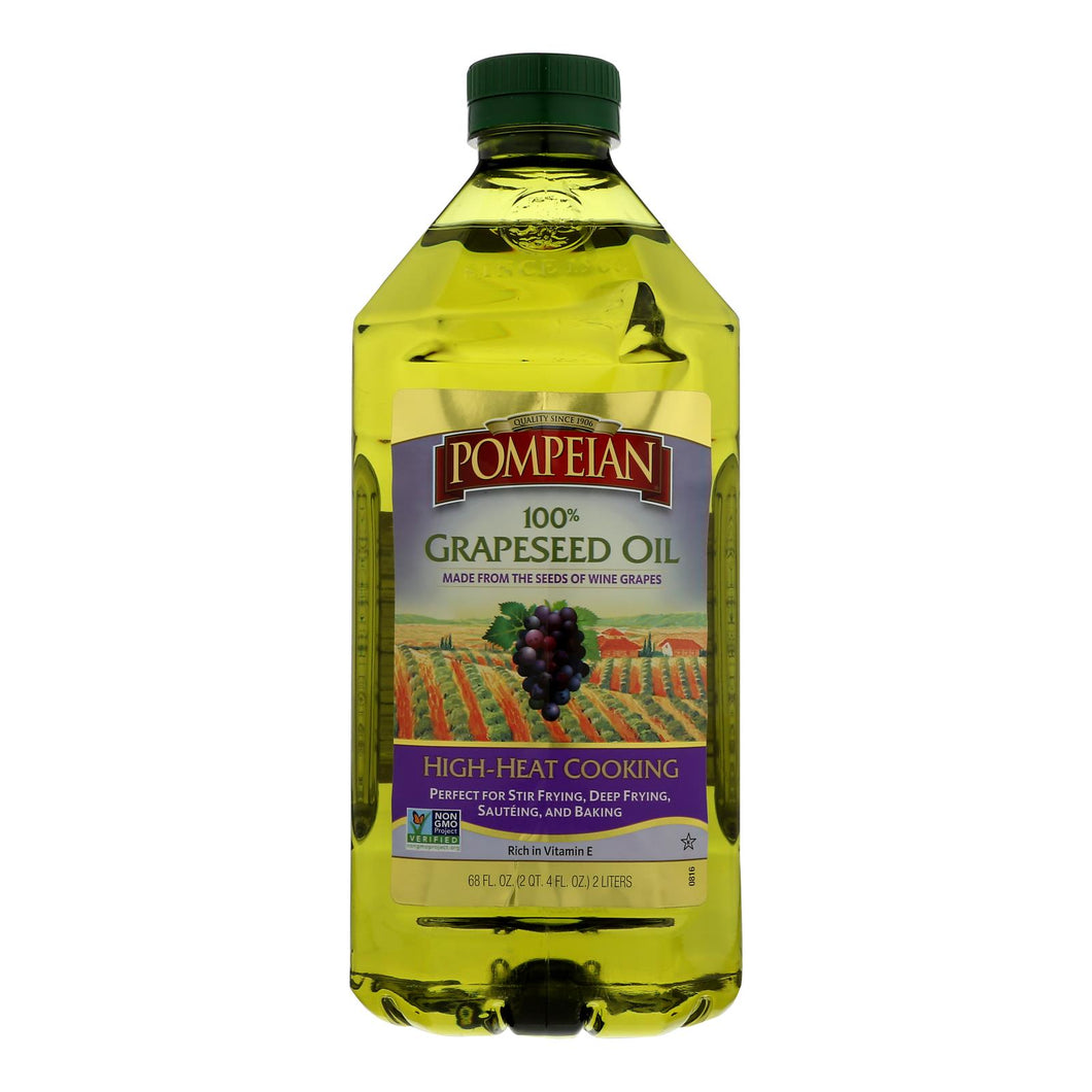 Pompeian 100% Grapeseed Oil - Case Of 8 - 68 Fz