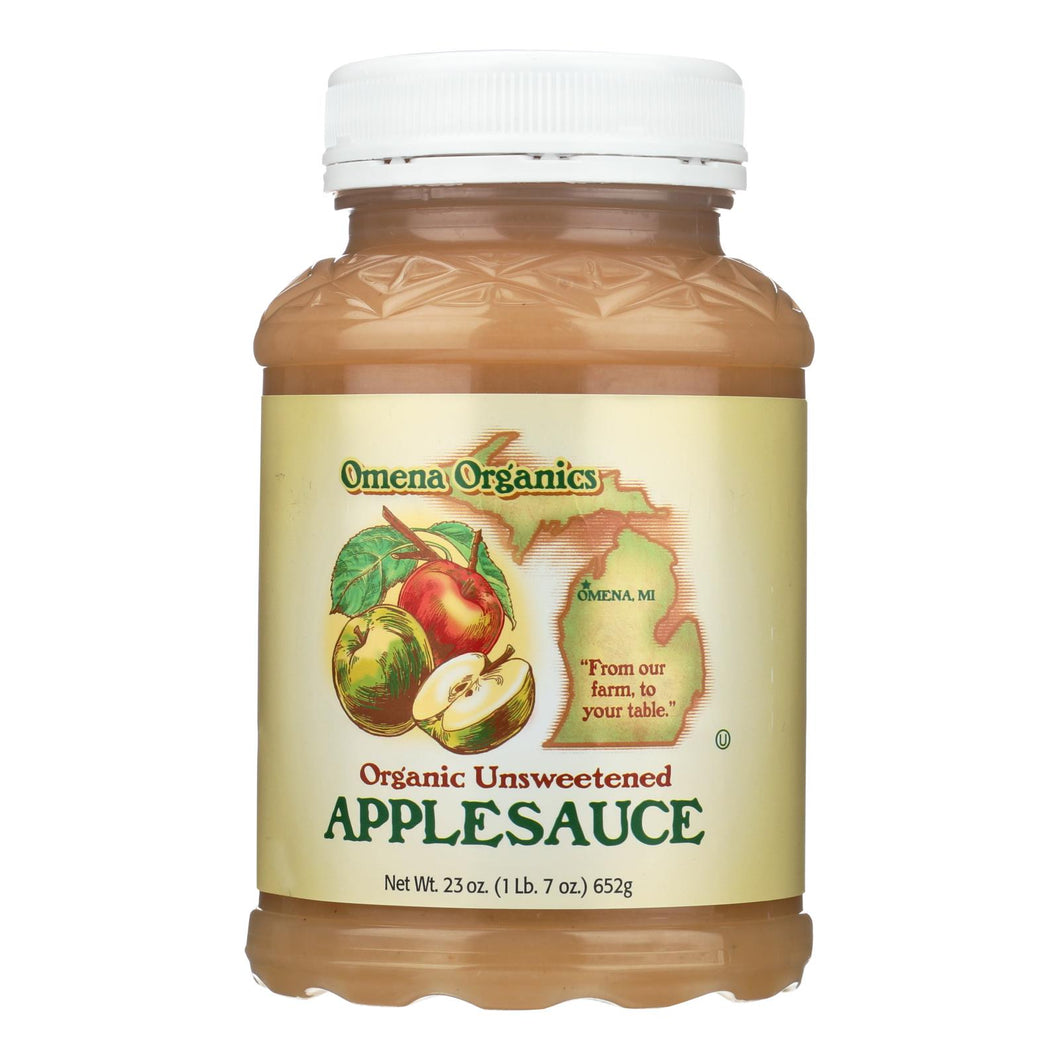 Omena Organics Apple Sauce - Organic - Unsweetend - Case Of 12 - 23 Oz