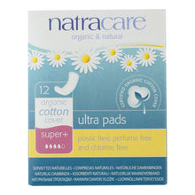 Load image into Gallery viewer, Natracare Natural Ultra Pads Super Plus W-organic Cotton Cover -  12 Pack