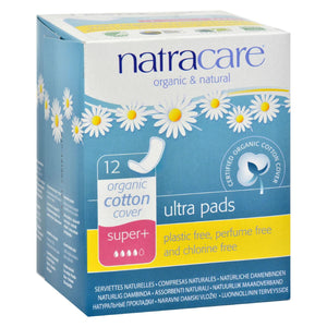 Natracare Natural Ultra Pads Super Plus W-organic Cotton Cover -  12 Pack