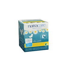 Load image into Gallery viewer, Natracare Natural Ultra Pads W-wings Super W-organic Cotton Cover  - 12 Pack