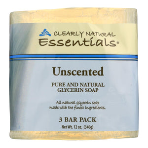 Clearly Natural Bar Soap - Unscented - 3 Pack - 4 Oz