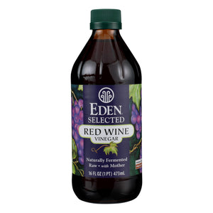 Eden Foods Raw Unfiltered Red Wine Vinegar - Case Of 12 - 16 Fl Oz