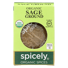 Load image into Gallery viewer, Spicely Organics - Organic Sage - Ground - Case Of 6 - 0.3 Oz.