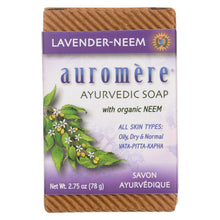Load image into Gallery viewer, Auromere Bar Soap - Ayurvedic Lavender Neem - 2.75 Oz