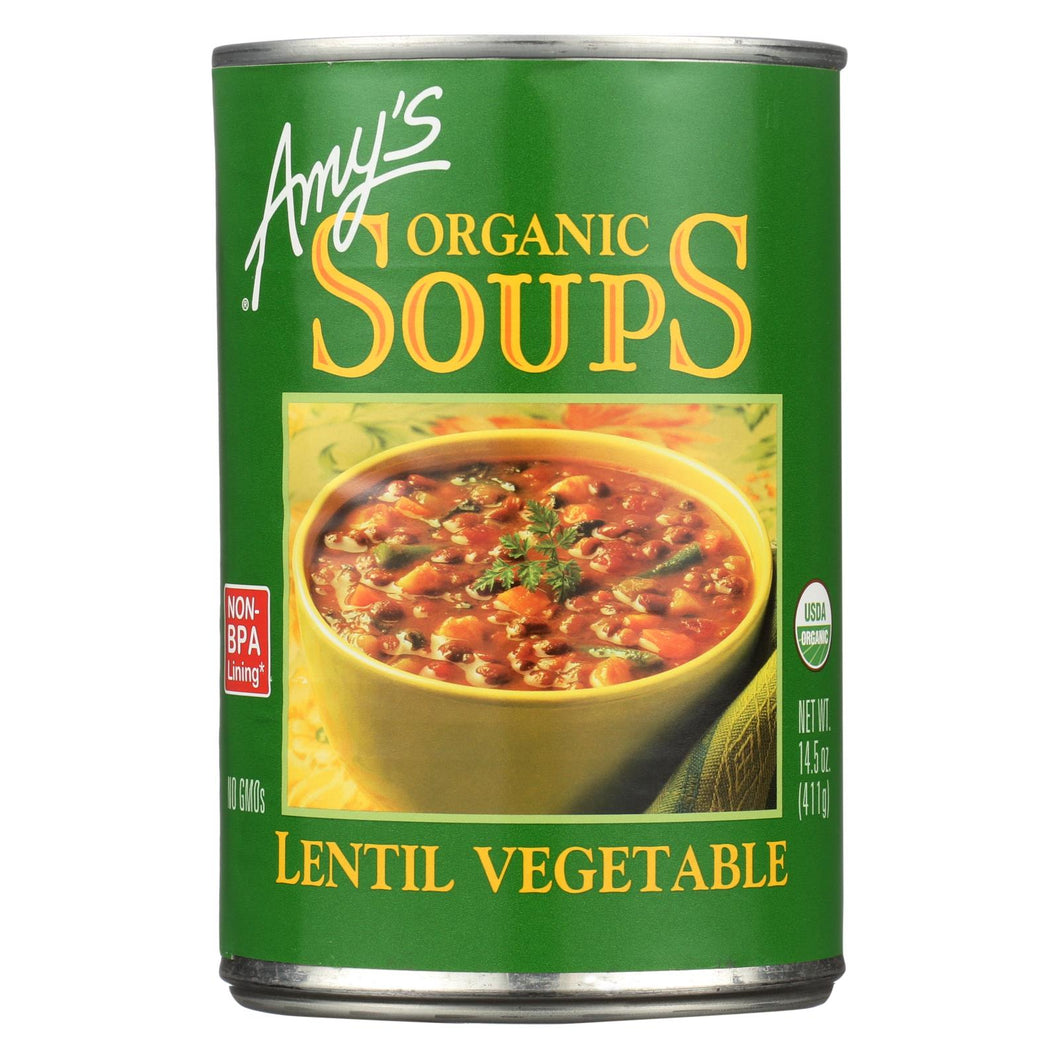 Amy's - Organic Lentil Vegetable Soup - Case Of 12 - 14.5 Oz