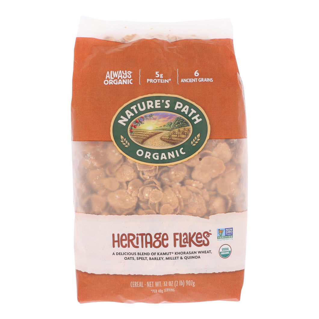 Nature's Path Organic Heritage Flakes Cereal - Case Of 6 - 32 Oz.