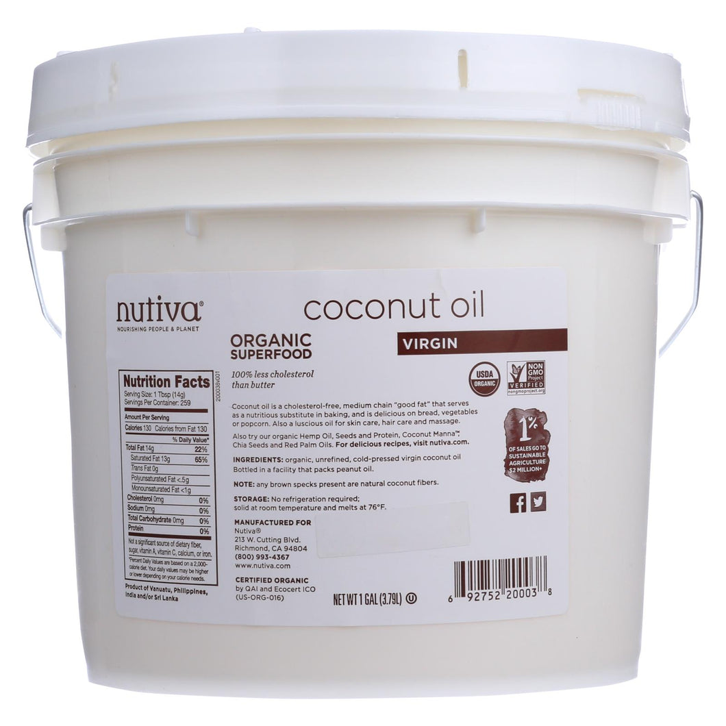 Nutiva Organic Coconut Oil - Extra Virgin - 1 Gal