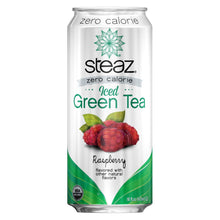 Load image into Gallery viewer, Steaz Zero Calorie Green Tea - Raspberry - Case Of 12 - 16 Fl Oz.