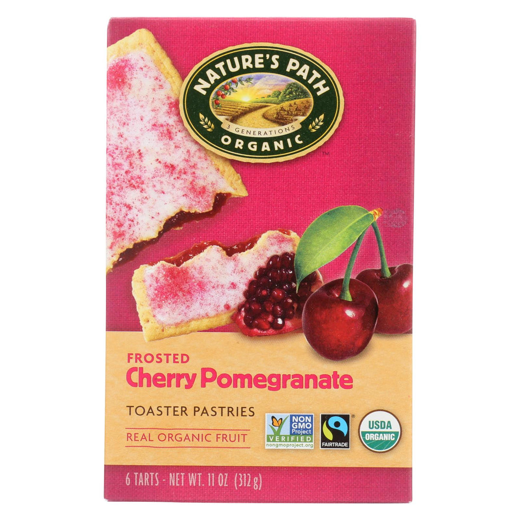 Nature's Path Organic Frosted Toaster Pastries - Cherry Pomegranate - Case Of 12 - 11 Oz.
