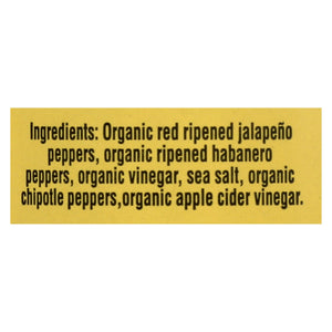 Organic Harvest Pepper Sauce - Chipotle Habanero - Case Of 12 - 5 Oz.