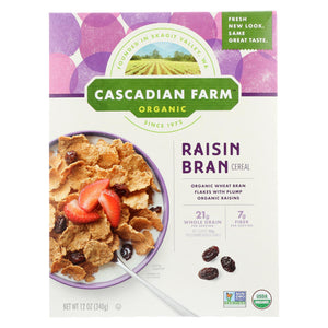 Cascadian Farm Organic Cereal - Raisin Bran - Case Of 10 - 12 Oz