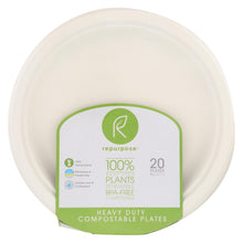 Load image into Gallery viewer, Repurpose Compostable Bagasse Plates - Case Of 12 - 20 Count