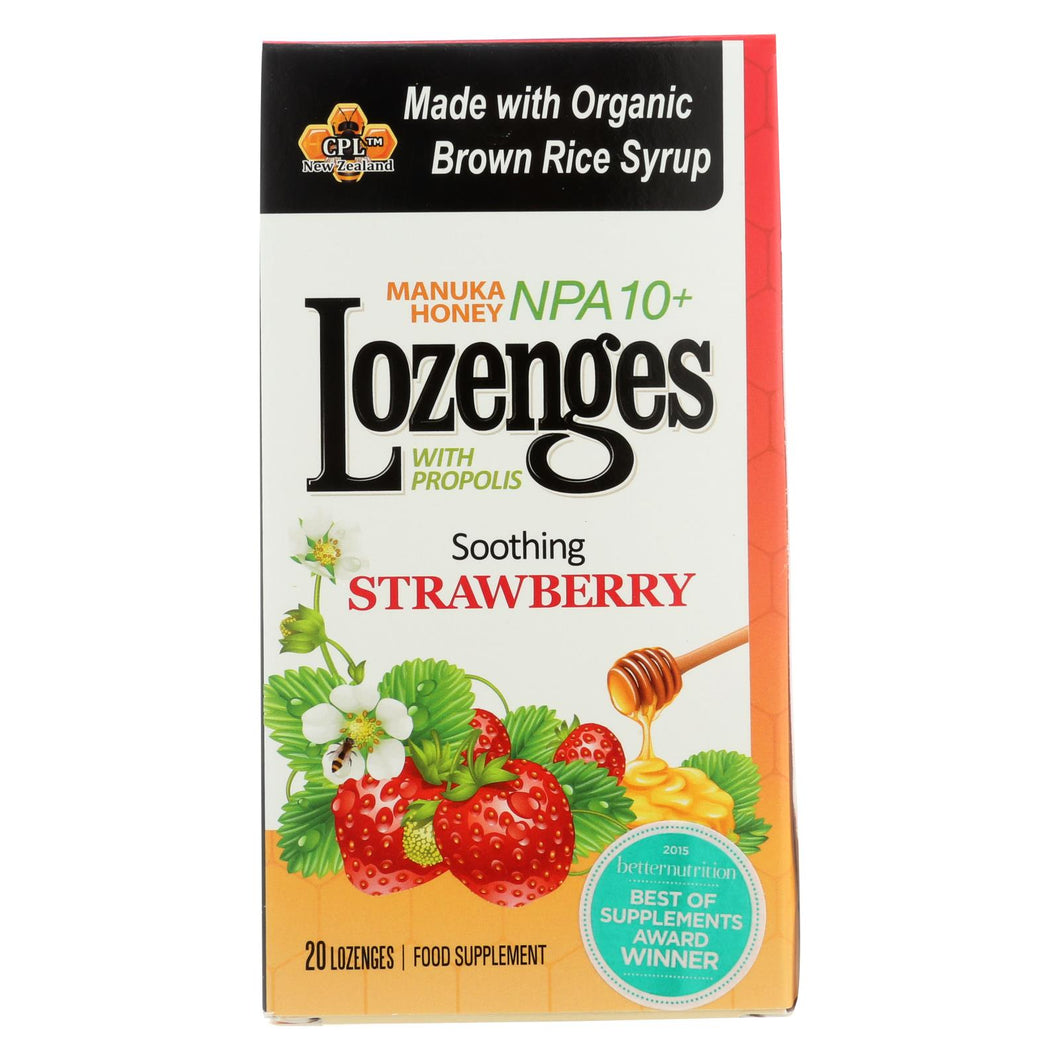 Pacific Resources International Manuka Honey Lozenges, Soothing Strawberry  - 1 Each - 20 Ct