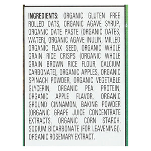 Happy Tot Soft Baked Oat Bar Organic Apples & Spinach  - Case Of 6 - 5-.88oz
