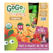 Load image into Gallery viewer, Gogo Squeez Bolder Berry Organic Fruit &amp; Veggiez On The Go - Case Of 12 - 4-3.2 Oz