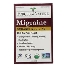 Load image into Gallery viewer, Forces Of Nature Certified Organic Medicine Migraine Rollerball Applicator  - 1 Each - 4 Ml