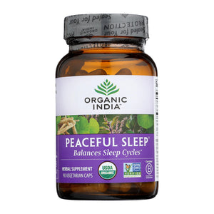 Organic India Whole Herb Supplement, Peaceful Sleep  - 1 Each - 90 Vcap