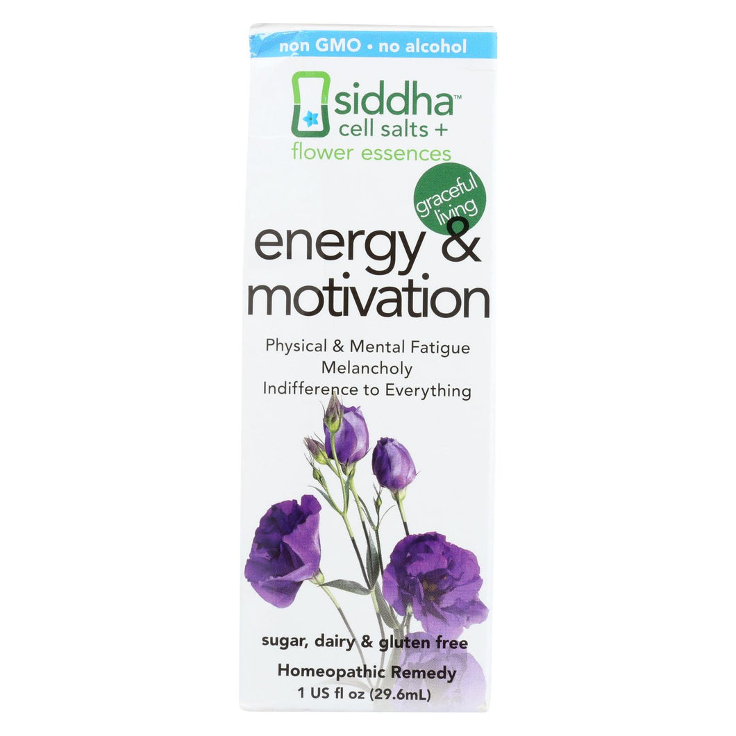 Siddha Cell Salts + Flower Essentials Energy & Motivation  - 1 Each - 1 Fz