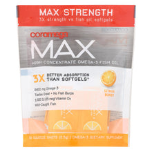 Load image into Gallery viewer, The Coromega Company - Max Omega 3 Citrus Burst - 1 Each - 30 Ct