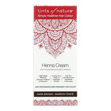 Load image into Gallery viewer, Tints Of Nature - Henna Cream Dark Brown - 2.46 Fz