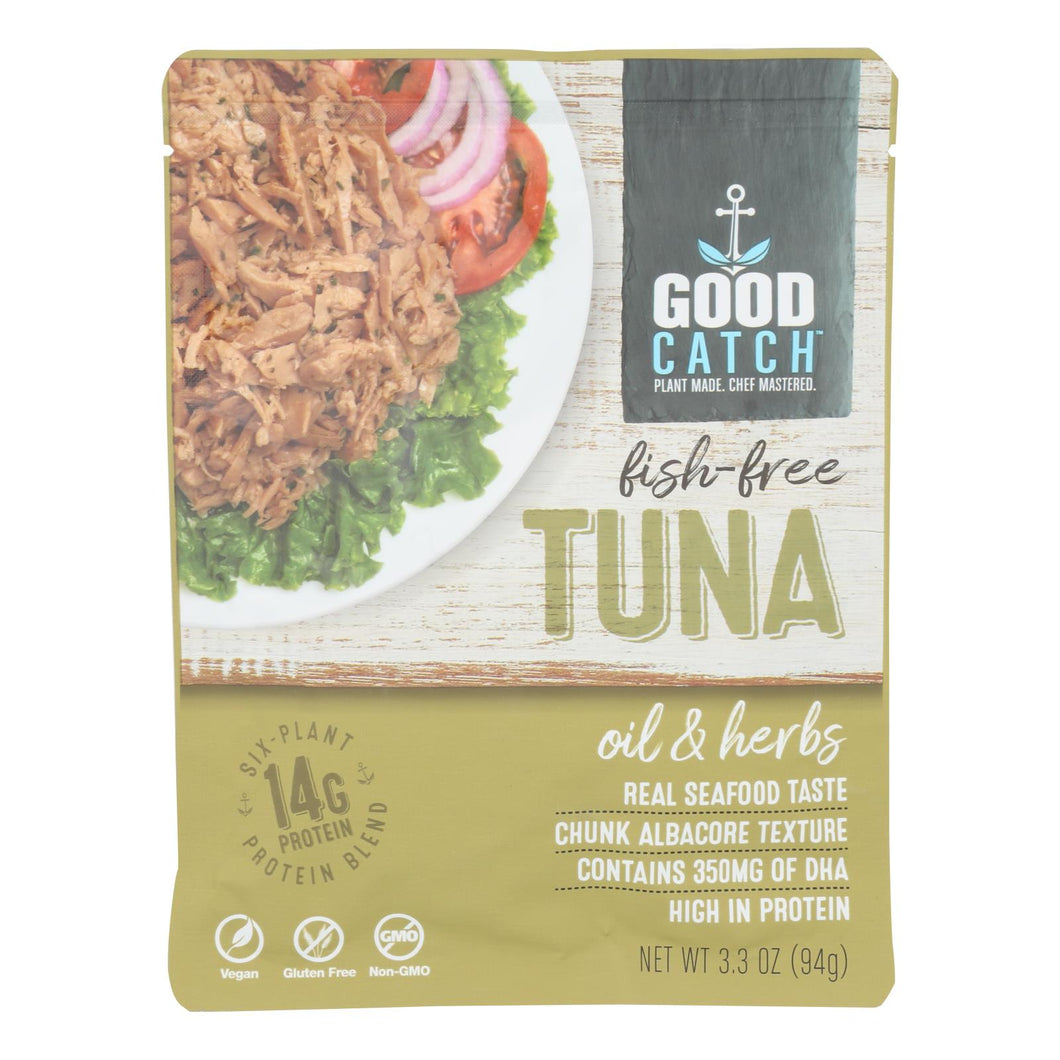 Good Catch - Fish Free Tuna Oil & Herb - Case Of 12 - 3.3 Oz
