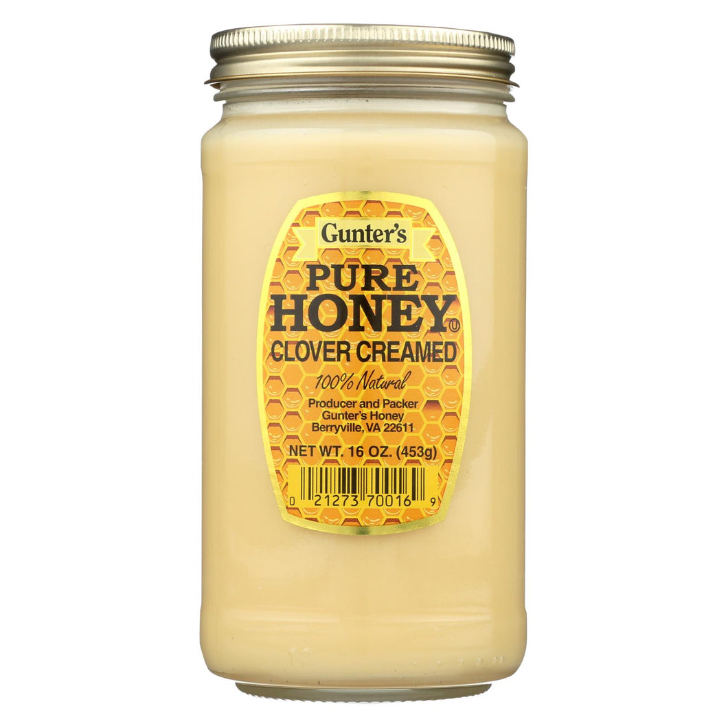 Gunter Pure Clover Creamed Honey - Case Of 12 - 16 Oz.