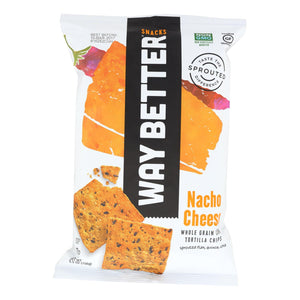 Way Better Snacks Tortilla Chips - Nacho Cheese - Case Of 12 - 5.5 Oz.