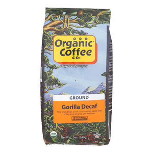 Organic Coffee Company Occ Gorilla Decaf Ground, Regular Roast  - Case Of 6 - 12 Oz