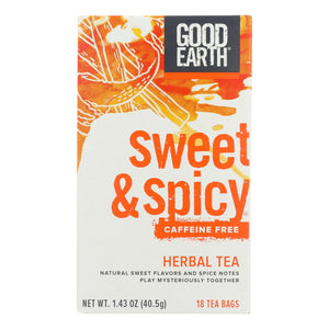 Good Earth Herbal Tea - Sweet And Spicy - Case Of 6 - 18 Bags