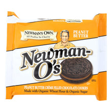 Load image into Gallery viewer, Newman&#39;s Own Organics Creme Filled Chocolate Cookies - Peanut Butter - Case Of 6 - 13 Oz.