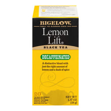 Load image into Gallery viewer, Bigelow Tea Lemon Lift Decaffeinated Black Tea - Case Of 6 - 20 Bags