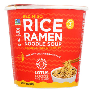 Lotus Foods Red Miso Rice Ramen Noodle Soup - Case Of 6 - 2 Oz