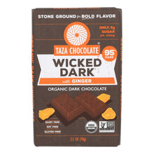 Load image into Gallery viewer, Taza Chocolate - Bar Wckd Dark Ginger 95% - Case Of 10 - 2.5 Oz