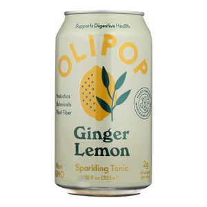 Olipop - Sprking Tonic Ginger Lemon - Case Of 12-12 Fz