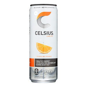 Celsius Sparkling Orange Dietary Supplement  - Case Of 12 - 12 Fz