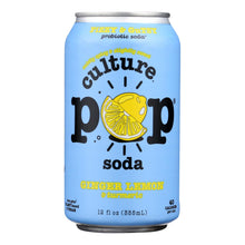 Load image into Gallery viewer, Culture Pop Soda - Soda Ginger Lemon - Case Of 6-4-12 Fz