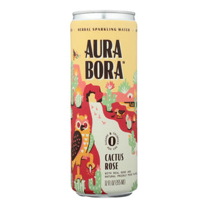 Aura Bora - Sparklng Water Cactus Rose - Case Of 12-12 Fz