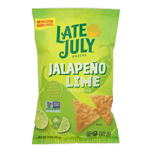 Late July Snacks - Tort Chip Jalap Lime - Case Of 12-7.8 Oz