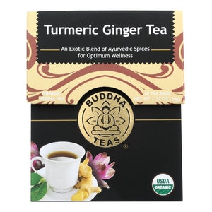 Buddha Teas -tea - Turmeric Ginger Tea - Case Of 6 - 18 Bag