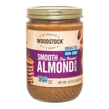 Load image into Gallery viewer, Woodstock Unsalted Non-gmo Smooth Dry Roasted Almond Butter - Case Of 12 - 16 Oz