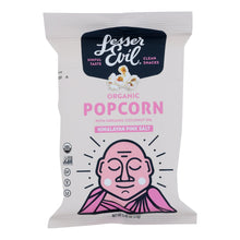 Load image into Gallery viewer, Lesser Evil Organic Air Popped Popcorn - Himalayan Pink - Case Of 12 - 8-.46 Oz