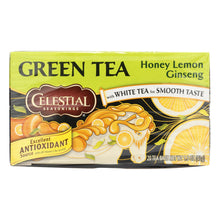 Load image into Gallery viewer, Celestial Seasonings Green Tea Honey Lemon Ginseng With White Tea - 20 Tea Bags - Case Of 6