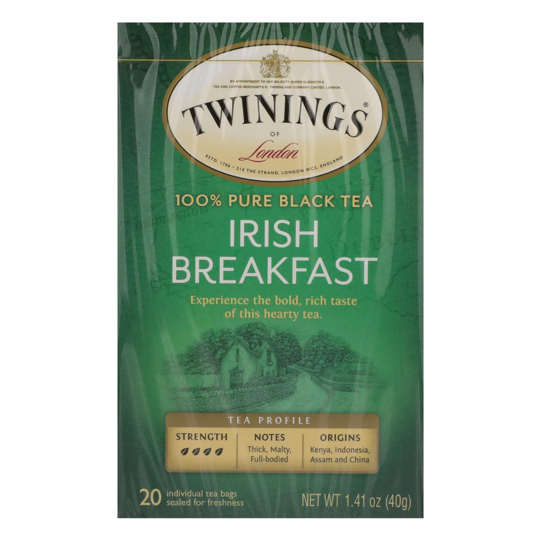 Twinings Tea Breakfast Tea - Irish - Case Of 6 - 20 Bags