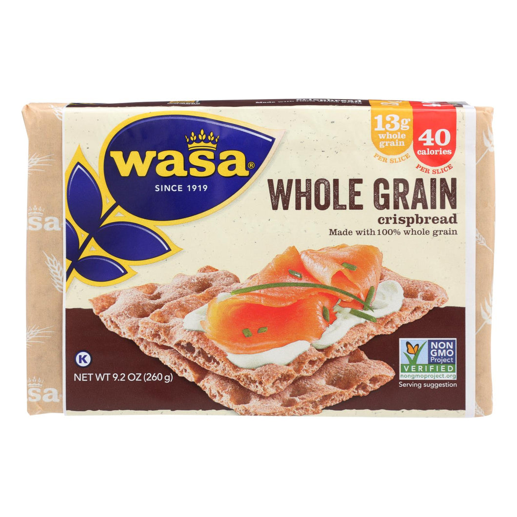 Wasa Crispbread Whole Grain - Flour And Water - Case Of 12 - 9.2 Oz.