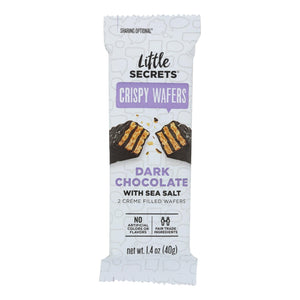 Little Secrets Crispy Wafer - Dark Chocolate With Sea Salt - Case Of 12 - 1.4 Oz.