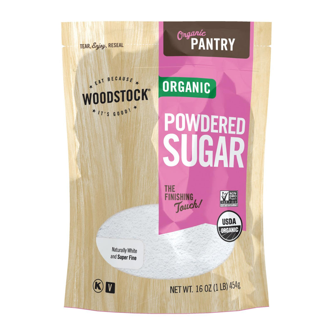 Woodstock Organic Powdered Sugar - Case Of 12 - 16 Oz