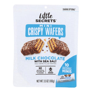 Little Secrets - Crispy Wafrs Milk Chocolate Sea Salt - Case Of 6-3.5 Oz