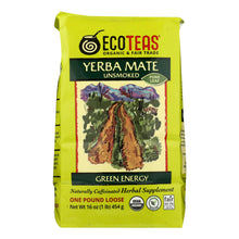 Load image into Gallery viewer, Ecoteas Organic Yerba Mate Unsmoked Green Energy Loose Tea - Case Of 6 - 1 Lb.